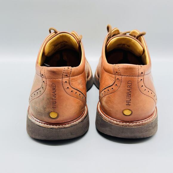 Samuel Hubbard Shoes Mens 11 Brown Leather Oxford Dress Lace Up Brogue Vibram main image 4